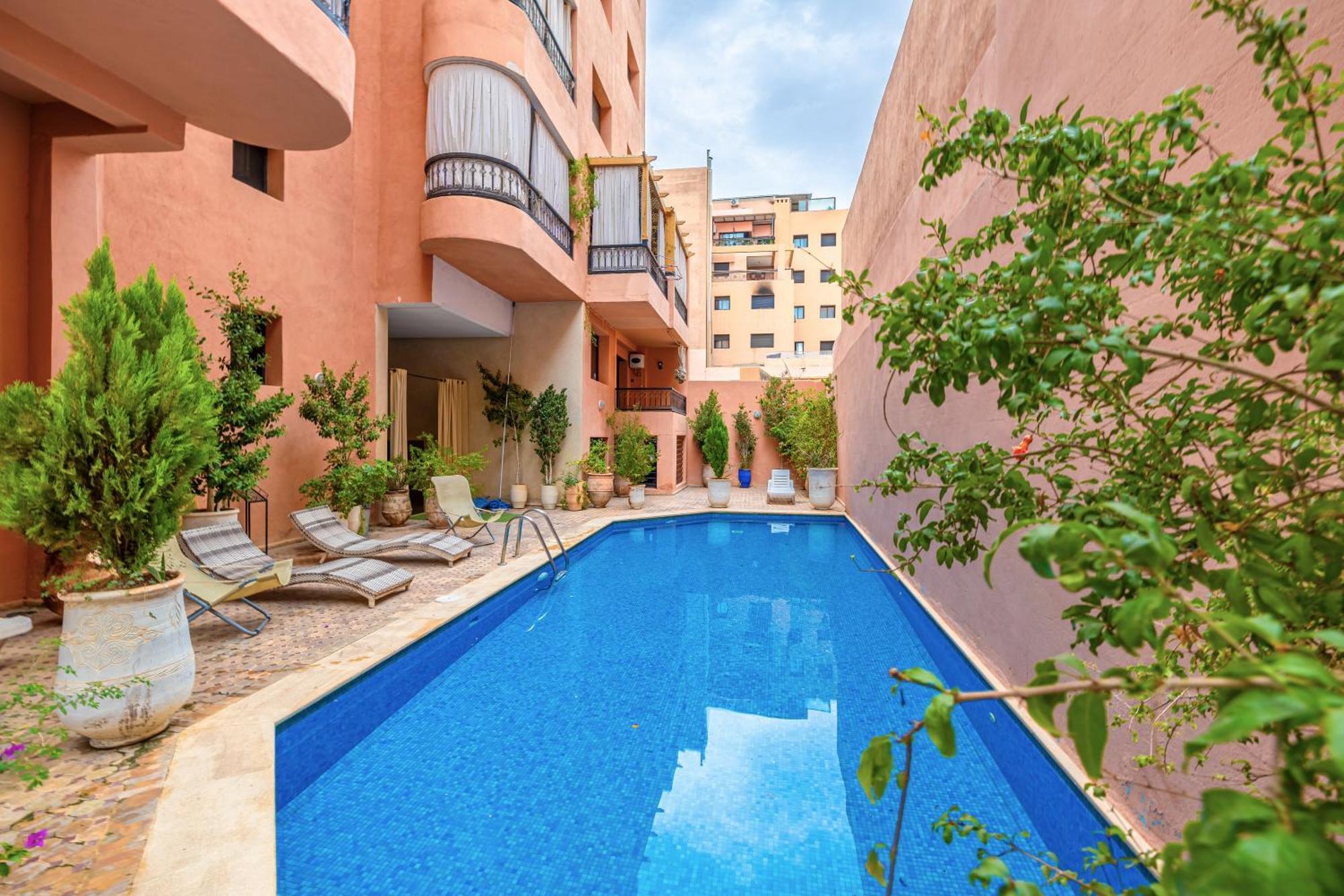 Le Jasmin - Appartement Authentique A Gueliz Marrakesch Exterior foto
