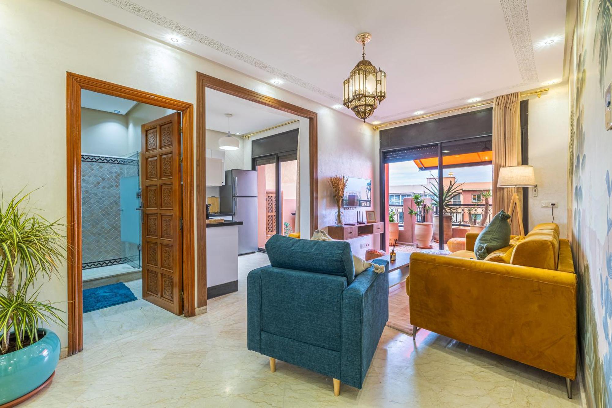Le Jasmin - Appartement Authentique A Gueliz Marrakesch Exterior foto